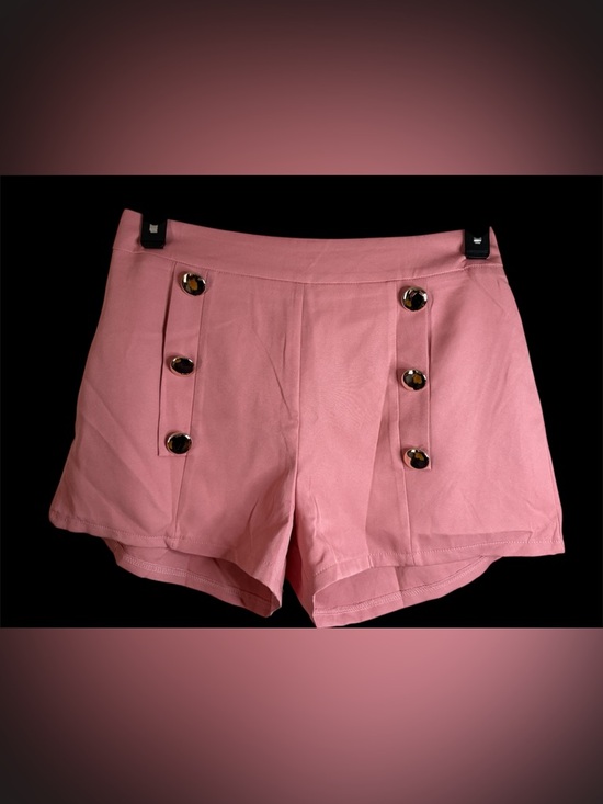 SHEIN Pants - SHEIN Pink High Waist Buttoned Shorts